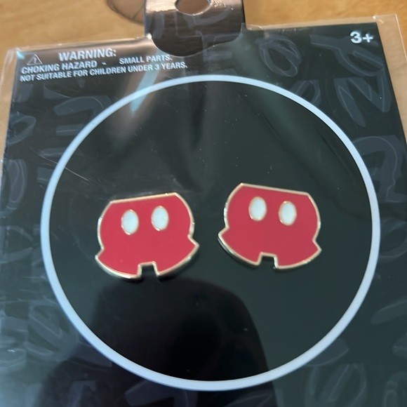 Disney Mickey Mouse Red Pants Stud Earrings - Picture 2 of 4